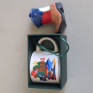 Starbucks Discovery Series Mug Texas In Box With Miniature Cowboy Texas Boot